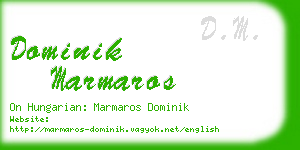 dominik marmaros business card